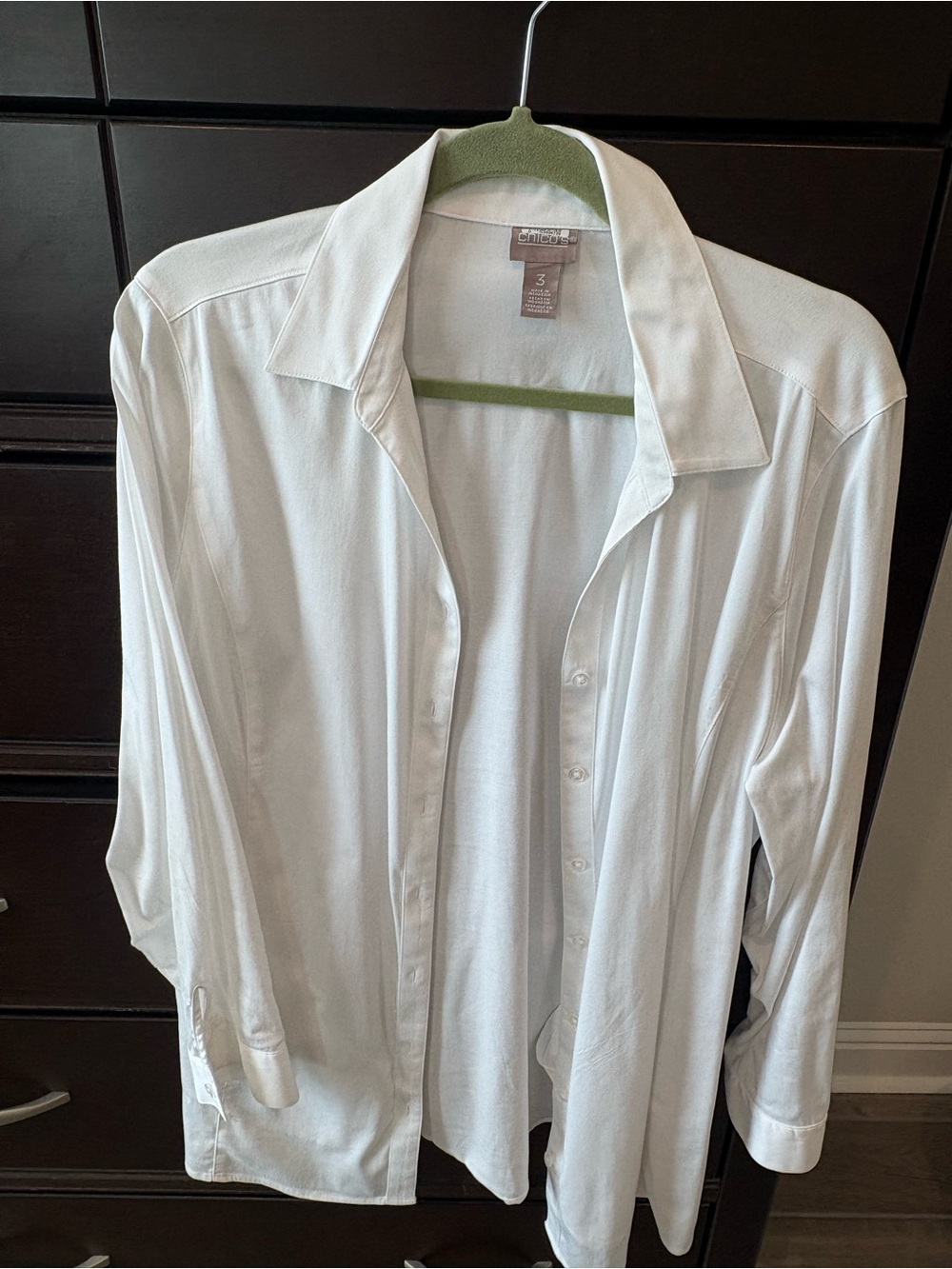 Chico's White Button-Down Shirt